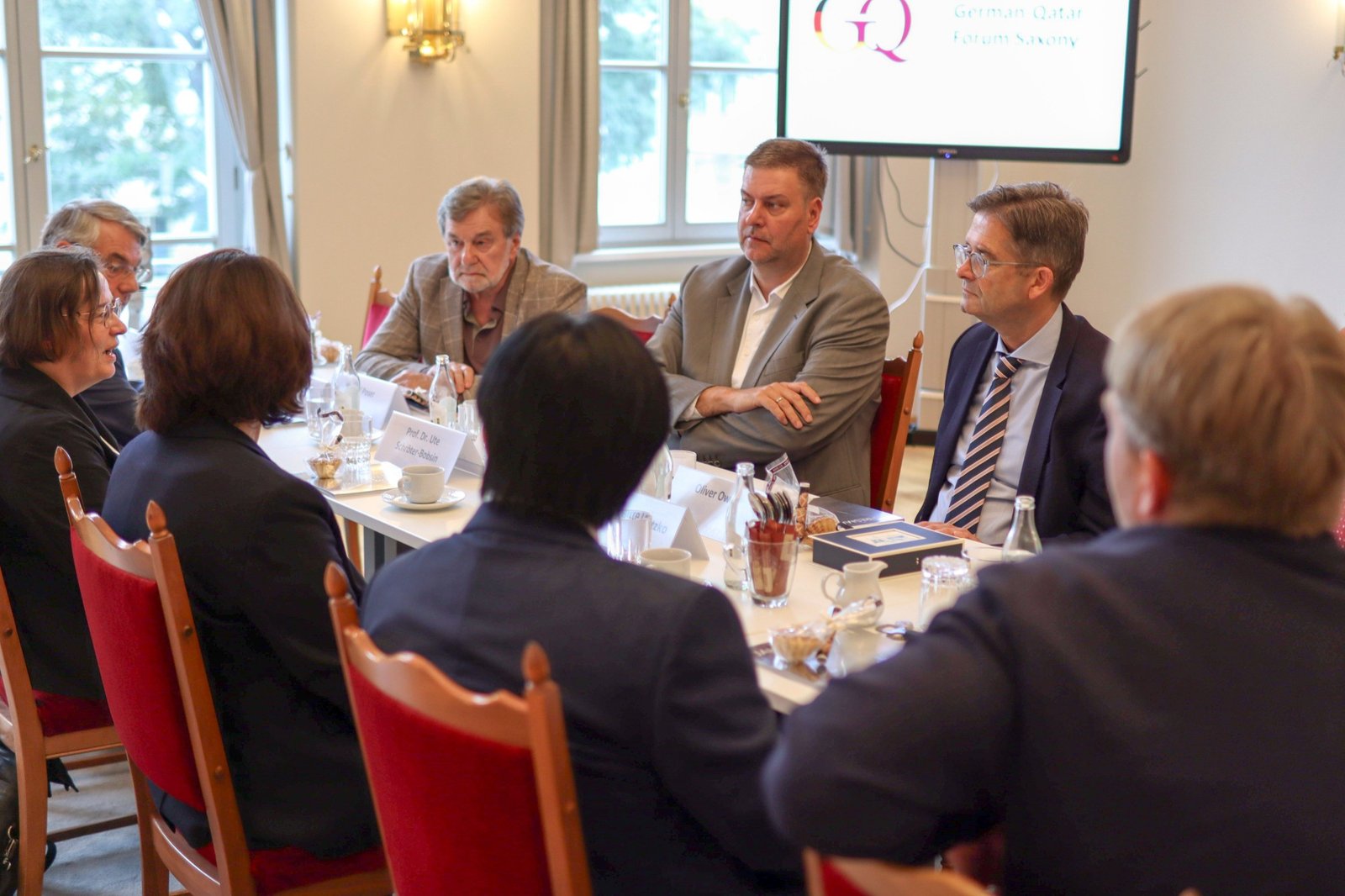 Round-table discussion at the German-Qatar Forum Saxony at Leipzig University